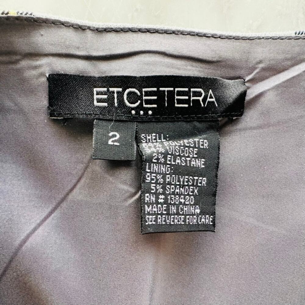 Etcetera Ladies Plaid Wrap Skirt Size 2 Contemporary Classic Grey Black Tartan - Picture 4 of 7